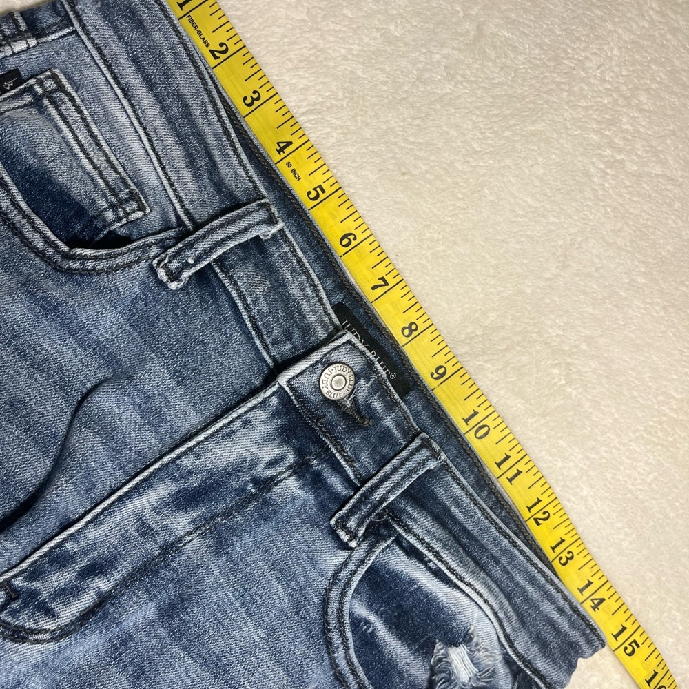 Judy Blue High Waist Destroyed Bootcut Denim Jeans sz 9/29 - Picture 13 of 14